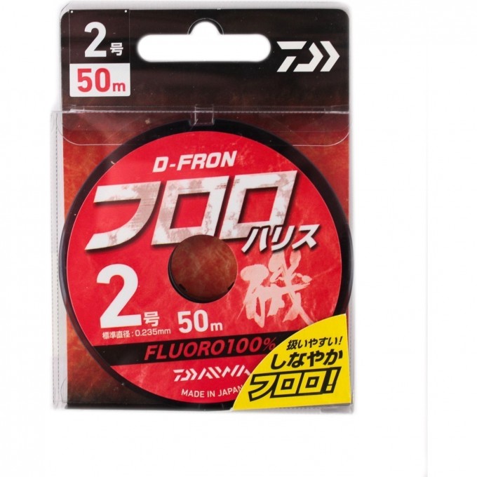 Леска DAIWA D-FRON fluoro harisu 2,0 50м 07300187 Леска DAIWA D-FRON fluoro harisu 2,0 50м 07300187