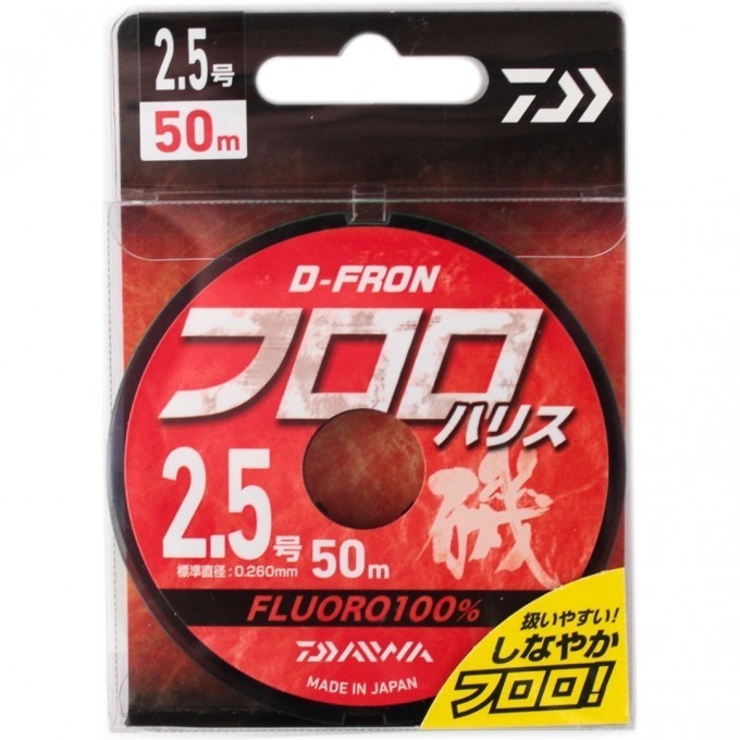 Леска DAIWA D-FRON fluoro harisu 2,5 50м 07300188 Леска DAIWA D-FRON fluoro harisu 2,5 50м 07300188