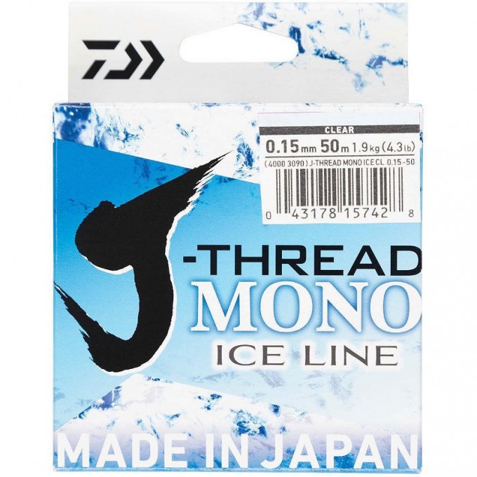Леска DAIWA J-Thread Mono Ice Line 50м 0.37мм (прозрачная) 40003097 Леска DAIWA J-Thread Mono Ice Line 50м 0.37мм (прозрачная) 40003097