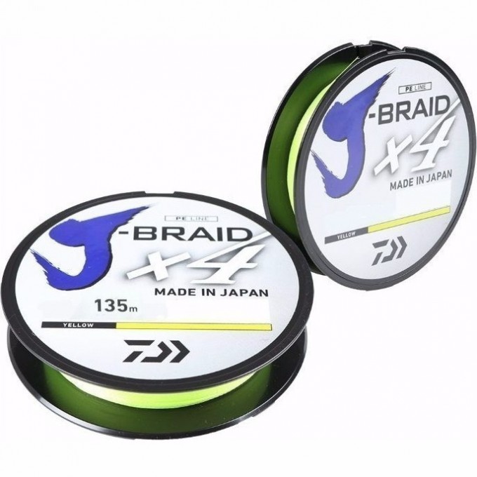 Шнур DAIWA J-Braid X4 0,33мм 135м Yellow 12740-033 Шнур DAIWA J-Braid X4 0,33мм 135м Yellow 12740-033
